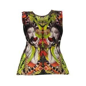 Betsey Johnson vintage 90s Queen of Apple Top Vintage All over print Rare